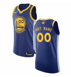 Men's Nike Golden State Warriors Customized Authentic Royal Blue Road 2018 NBA Finals Bound NBA Jersey - Icon Edition