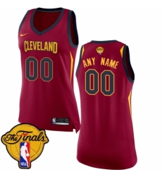 Women's Nike Cleveland Cavaliers Customized Authentic Maroon 2018 NBA Finals Bound NBA Jersey - Icon Edition