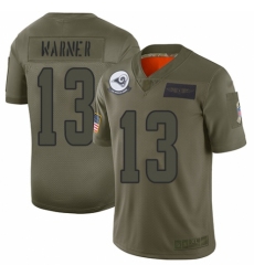 Men's Los Angeles Rams #13 Kurt Warner Limited Camo 2019 Salute to Service Football Jersey