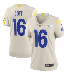 Women's Los Angeles Rams #16 Jared Goff White Nike Bone Game Jersey.webp