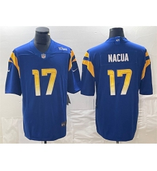 Men's Los Angeles Rams #17 Puka Nacua Blue Vapor Untouchable Limited Football Stitched Jersey