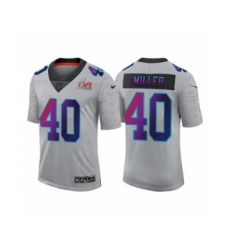 Men's Los Angeles Rams #40 Von Miller Gray 2022 Super Bowl LVI Limited Stitched Jersey