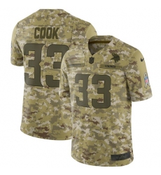 Men's Nike Minnesota Vikings #33 Dalvin Cook Limited Camo 2018 Salute to Service NFL Jersey