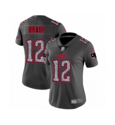 Women's New England Patriots #12 Tom Brady Limited Gray Static Fashion Football Jersey