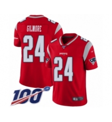 Youth New England Patriots #32 Devin McCourty Limited Red Inverted Legend 100th Season Football Jersey