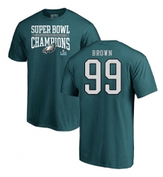 Nike Philadelphia Eagles #99 Jerome Brown Green Super Bowl LII Champions T-Shirt