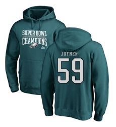 Nike Philadelphia Eagles #59 Seth Joyner Green Super Bowl LII Champions Pullover Hoodie