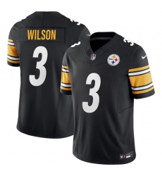 Men's Pittsburgh Steelers #3 Russell Wilson Black 2024 F.U.S.E. Vapor Untouchable Limited Jersey