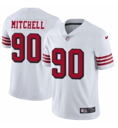 Men's Nike San Francisco 49ers #90 Earl Mitchell Elite White Rush Vapor Untouchable NFL Jersey