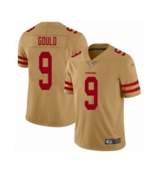 Men's San Francisco 49ers #9 Robbie Gould Limited Gold Inverted Legend Football Jersey