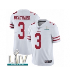 Men's San Francisco 49ers #3 C. J. Beathard White Vapor Untouchable Limited Player Super Bowl LIV Bound Football Jersey