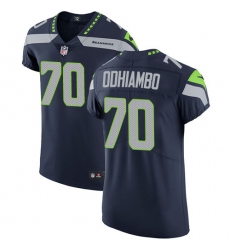 Men's Nike Seattle Seahawks #70 Rees Odhiambo Steel Blue Team Color Vapor Untouchable Elite Player NFL Jersey