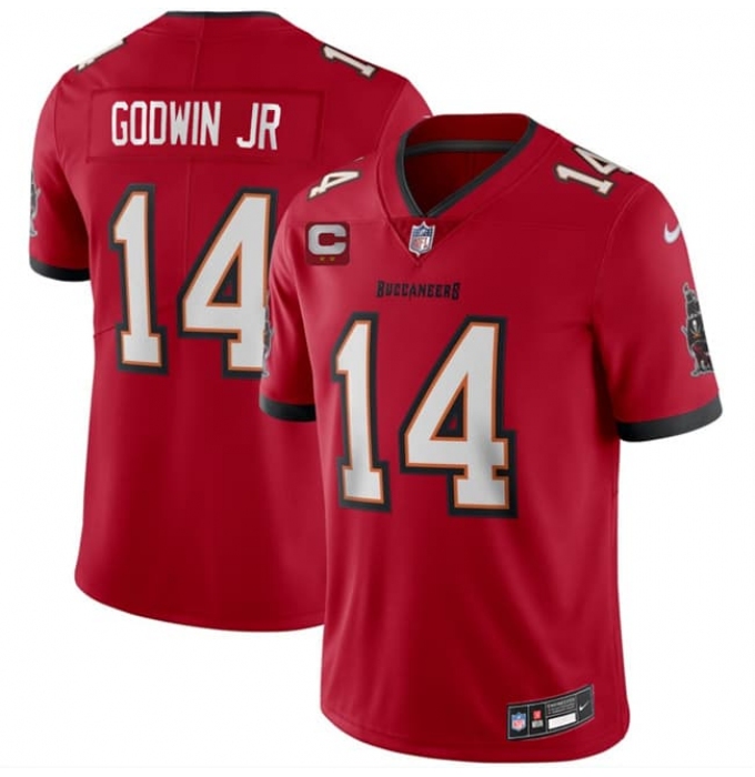 Men's Tampa Bay Buccaneers #14 Chris Godwin Jr Red 2026 With 2-Star C Vapor Limited Football Stitched Jersey