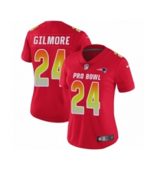 Women's Nike New England Patriots #24 Stephon Gilmore Limited Red AFC 2019 Pro Bowl NFL Jersey