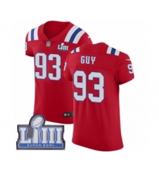 Men's Nike New England Patriots #93 Lawrence Guy Red Alternate Vapor Untouchable Elite Player Super Bowl LIII Bound NFL Jersey
