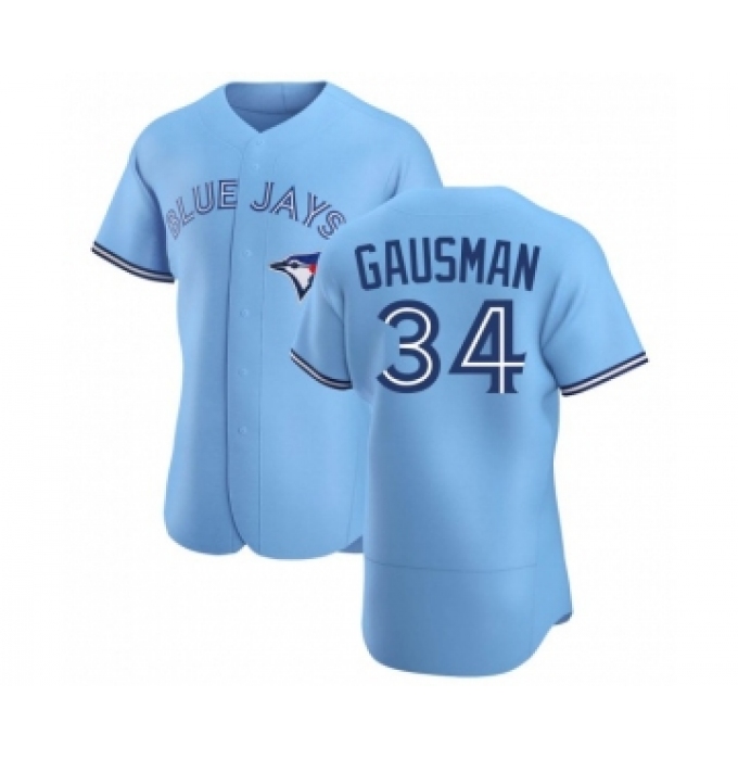MEN'S TORONTO BLUE JAYS #34 KEVIN GAUSMAN BLUE POWDER ALTERNATE JERSEY