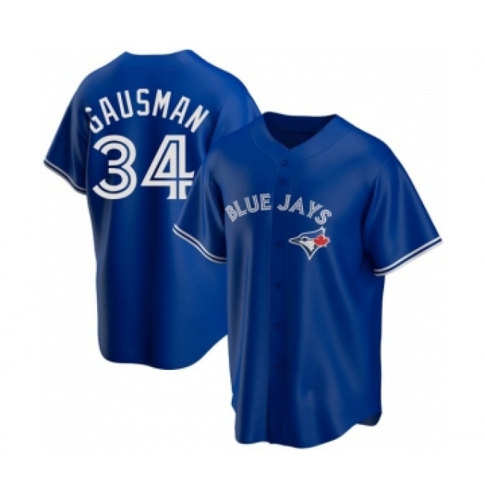 MEN'S TORONTO BLUE JAYS #34 KEVIN GAUSMAN ROYAL ALTERNATE JERSEY