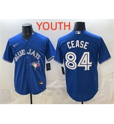 Youth Toronto Blue Jays #84 Dylan Cease Blue 2025 Cool Base Stitched Baseball Jersey