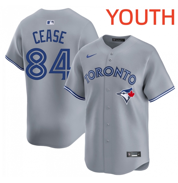 Youth Toronto Blue Jays #84 Dylan Cease Gray Cool Base Stitched Baseball Jersey