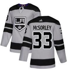 Youth Adidas Los Angeles Kings #33 Marty Mcsorley Authentic Gray Alternate NHL Jersey