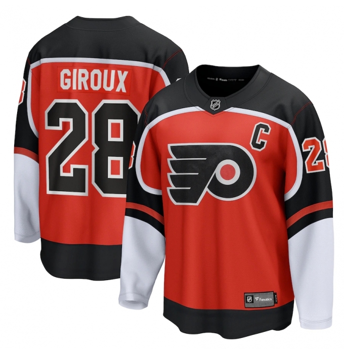 Men's Philadelphia Flyers #28 Claude Giroux Fanatics Branded Orange 2020-21 Special Edition Breakaway Player Jersey