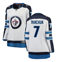 Women's Winnipeg Jets #7 Keith Tkachuk Fanatics Branded White Away Breakaway NHL Jersey