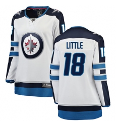 Women's Winnipeg Jets #18 Bryan Little Fanatics Branded White Away Breakaway NHL Jersey