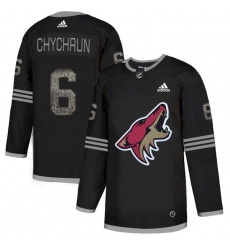 Men's Adidas Arizona Coyotes #6 Jakob Chychrun Black Authentic Classic Stitched NHL Jersey