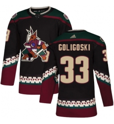 Men's Adidas Arizona Coyotes #33 Alex Goligoski Premier Black Alternate NHL Jersey