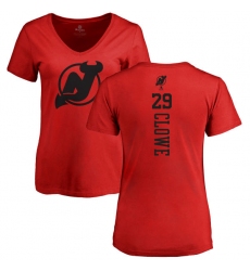 NHL Women's Adidas New Jersey Devils #29 Ryane Clowe Red One Color Backer T-Shirt