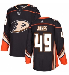 Men's Adidas Anaheim Ducks #49 Max Jones Premier Black Home NHL Jersey