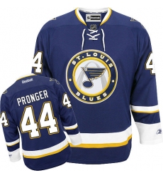 Women's Reebok St. Louis Blues #44 Chris Pronger Premier Navy Blue Third NHL Jersey