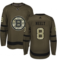 Youth Adidas Boston Bruins #8 Cam Neely Authentic Green Salute to Service NHL Jersey