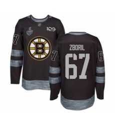 Men's Boston Bruins #67 Jakub Zboril Authentic Black 1917-2017 100th Anniversary 2019 Stanley Cup Final Bound Hockey Jersey