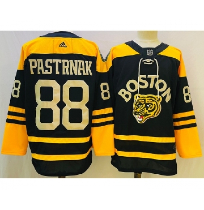 Men's Boston Bruins #88 David Pastrnak Black Classic Primegreen Stitched Jersey