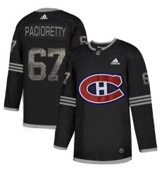 Men's Adidas Montreal Canadiens #67 Max Pacioretty Black Authentic Classic Stitched NHL Jersey