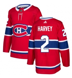 Men's Adidas Montreal Canadiens #2 Doug Harvey Premier Red Home NHL Jersey