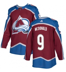 Men's Adidas Colorado Avalanche #9 Lanny McDonald Premier Burgundy Red Home NHL Jersey