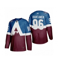 Youth Colorado Avalanche #96 Mikko Rantanen Authentic Burgundy Blue 2020 Stadium Series Hockey Jersey