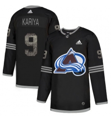 Men's Adidas Colorado Avalanche #9 Paul Kariya Black Authentic Classic Stitched NHL Jersey