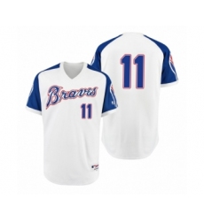 Youth Braves #11 Ender Inciarte White 1974 Turn Back the Clock Authentic Jersey