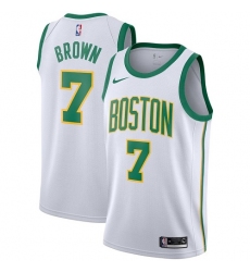 Youth Nike Boston Celtics #11 Kyrie Irving Swingman White NBA Jersey - City Edition