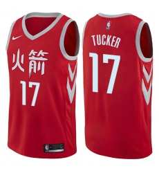 Men's Nike Houston Rockets #17 PJ Tucker Swingman Red NBA Jersey - City Edition