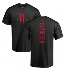 NBA Nike Houston Rockets #17 PJ Tucker Black One Color Backer T-Shirt