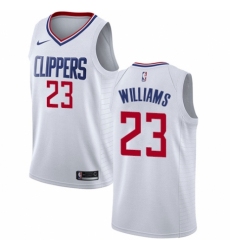 Men's Nike Los Angeles Clippers #23 Louis Williams Authentic White NBA Jersey - Association Edition