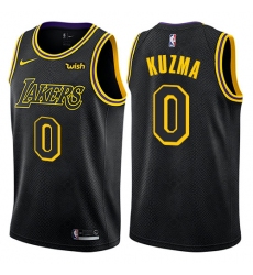 Youth Nike Los Angeles Lakers #0 Kyle Kuzma Swingman Black NBA Jersey - City Edition