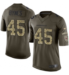 Men's Nike Arizona Cardinals #45 Josh Bynes Elite Green Salute to Service NFL Jersey