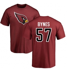 NFL Nike Arizona Cardinals #57 Josh Bynes Maroon Name & Number Logo Personalized T-Shirt