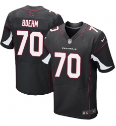 Men's Nike Arizona Cardinals #70 Evan Boehm Elite Black Alternate NFL Jersey