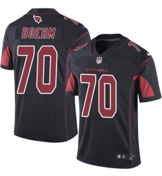 Men's Nike Arizona Cardinals #70 Evan Boehm Elite Black Rush Vapor Untouchable NFL Jersey